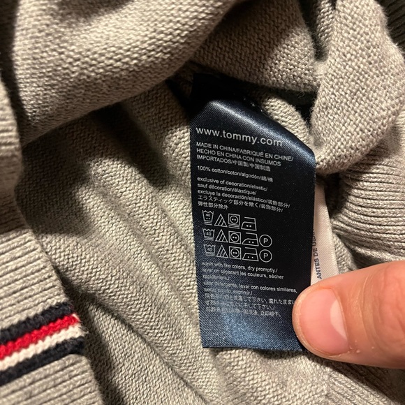 Tommy Hilfiger Quarter Zip Grey Sweater - Picture 5 of 5
